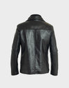 Missioni Men's Classic Leather Fall Jacket | Black